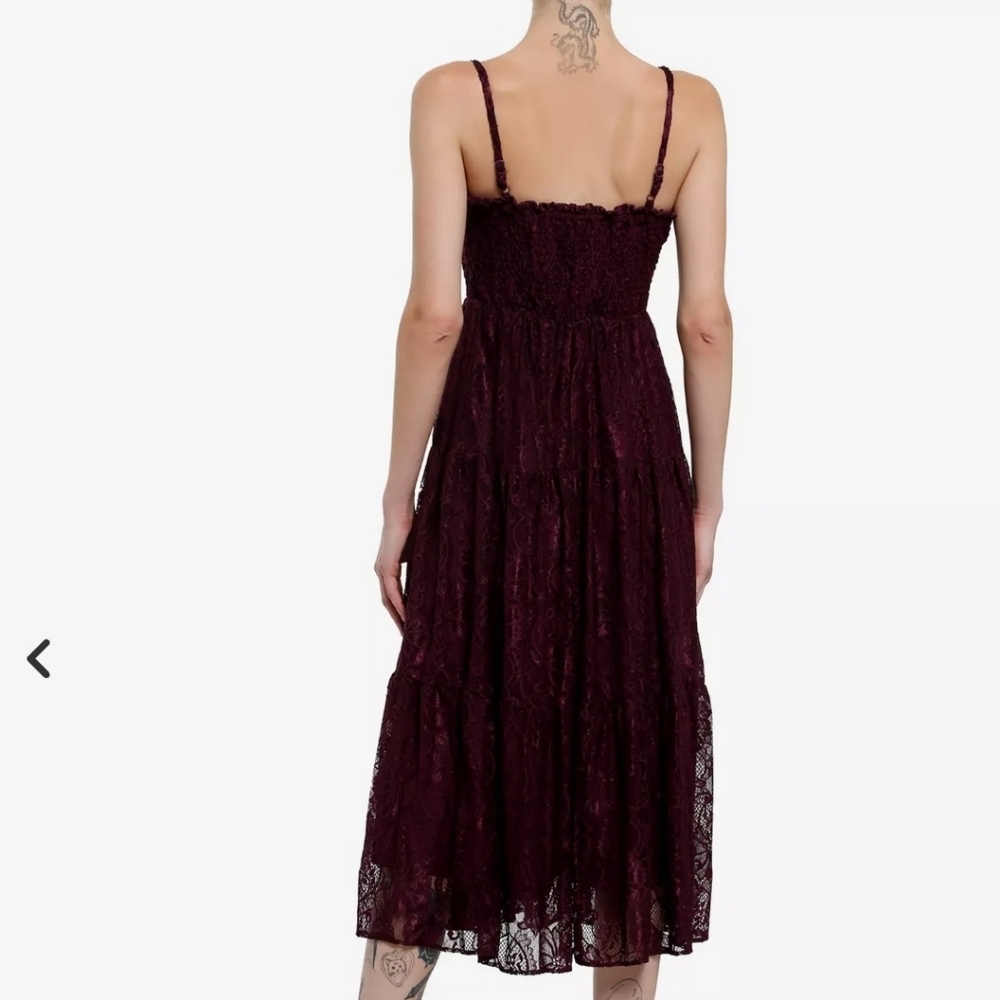 Cosmic Aura Plum Lace Dress - Picture 2 of 8